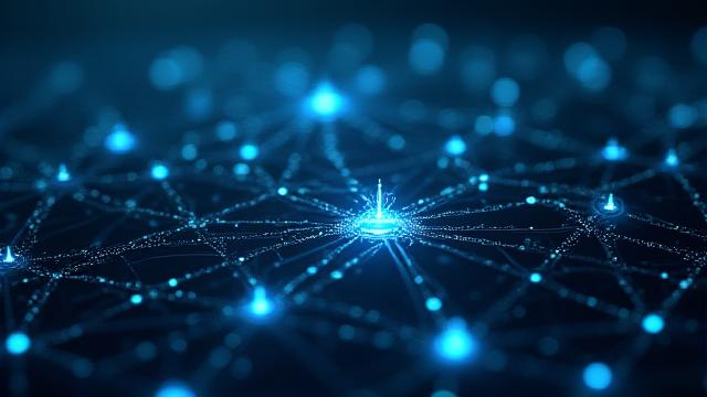 블록체인 네트워크를 시각화한 이미지